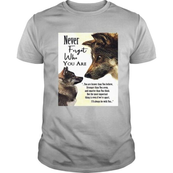 Never Forget Who You Are You Are Braver Than You Believe German Shepherd shirt