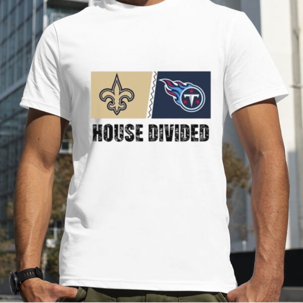 New Orleans Saints vs Tennessee Titans House Divided Shirt