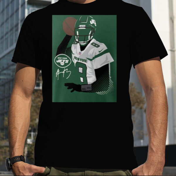 New York Jets Aaron Rodgers Nike Green Player Graphic Signature T shirt