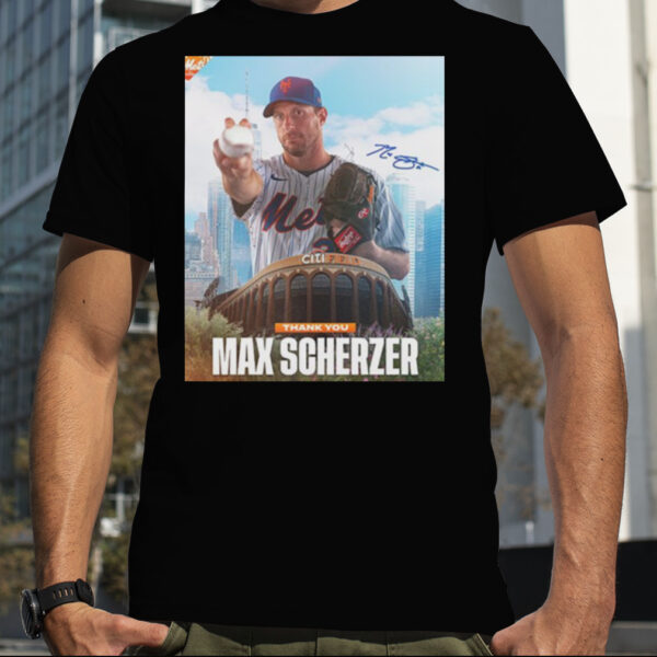 New York Mets Thank You Max Scherzer Signature T Shirt
