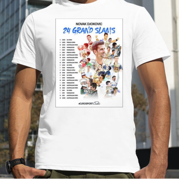 Novak Djokovic 24th Grand Slam Titles The GOAT Shirt