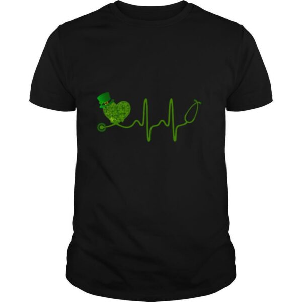 Nurse Stethoscope Shamrock Matching St Patricks Day shirt