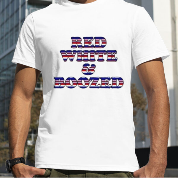 Official red White And Boozed Shirt