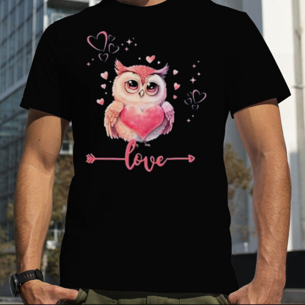 Owl Heart Pink Shirt