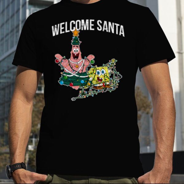 Patrick Star Welcome Santa Christmas Halloween Spongebob shirt