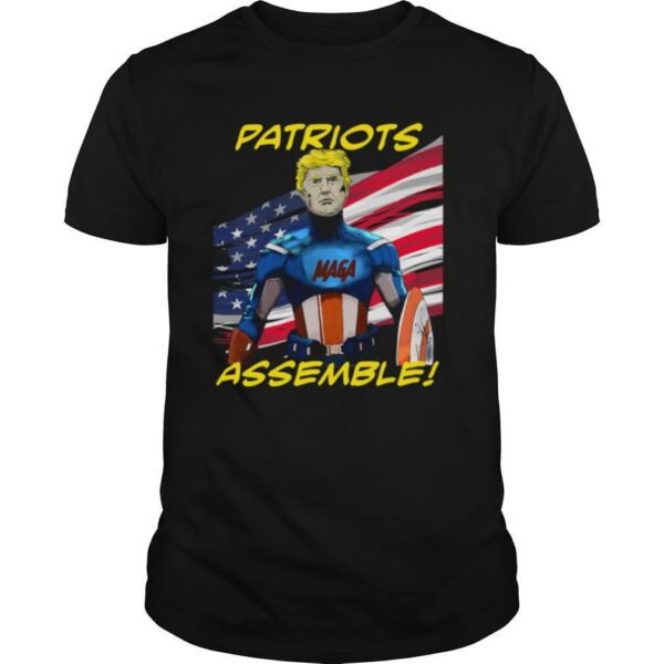 Patriots Assemble Donald Trump Maga American Flag shirt