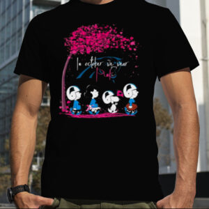 Peanuts Characters Carolina Panthers In October We Wear Pink Fall shir