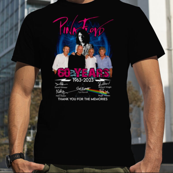 Pink Floyd 60 Years Of 1963 2023 Thank You For The Memories Signatures shirt