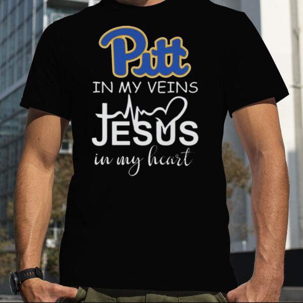 Pittsburgh Panthers Logo 2023 In My Veins Jesus In My Heart shirt