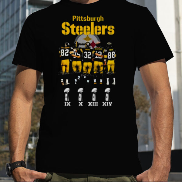 Pittsburgh Steelers Stallworth Greene Harris Bradshaw Swann Signatures 2023 Shirt