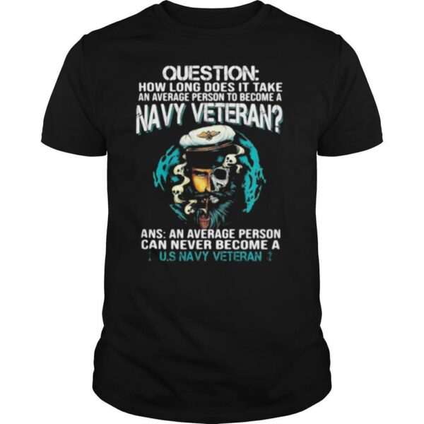 Question How Long Does It Take An Average Person To Become A Navy Veteran shirt