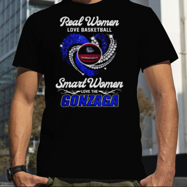Real Women Love Football Smart Women Love The Gonzaga Diamond Heart 2023 shirt