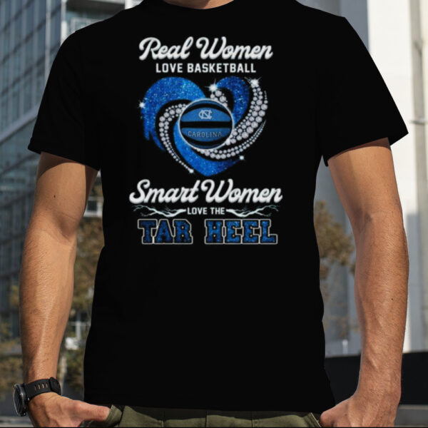 Real Women Love Football Smart Women Love The Tar Heel Diamond Heart 2023 shirt