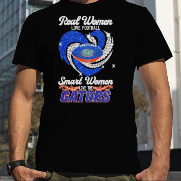 Real women love football smart women love the Florida Gators heart diamond logo
