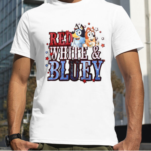 Red white Bluey shirt