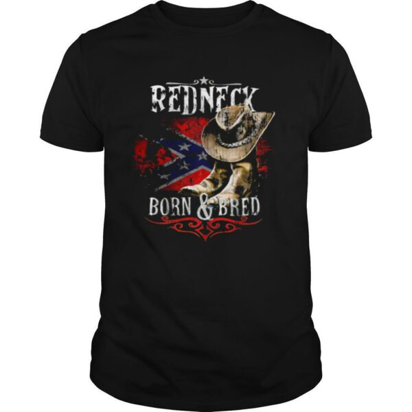 Redneck Born And Bred Cowboy Flag shirt