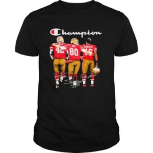 San Francisco 49ers Lott Rice and Montana champion signatures shirt
