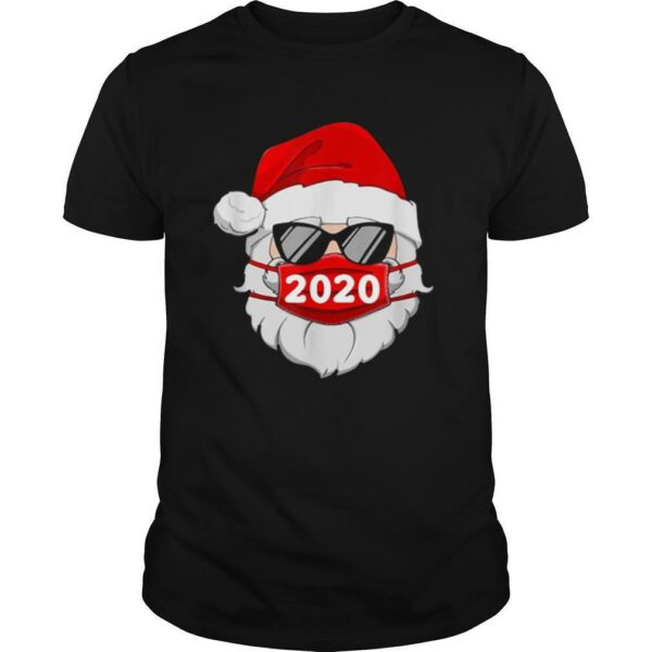 Santa With Face Mask Christmas 2020 Family Pajamas Xmas