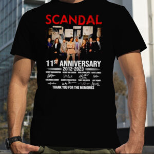 Scandal 11st Anniversary 2012 2023 Thank You For The Memories T Shirt
