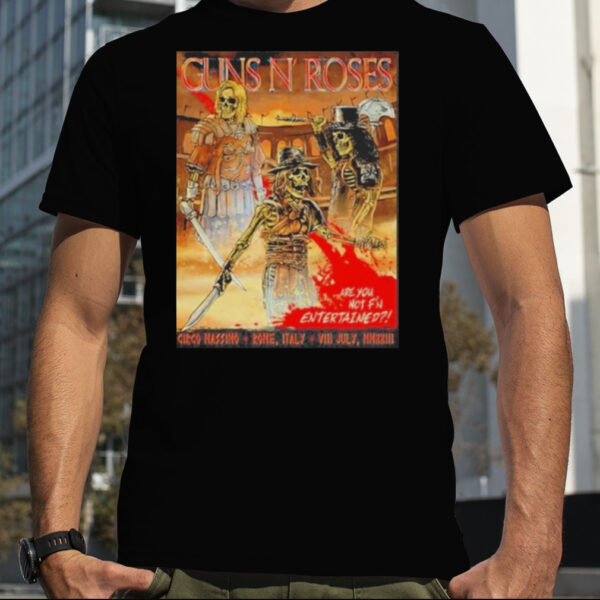 Shirts Guns N’ Roses Circo Maximus Rome IT Event Tour 2023 Shirt