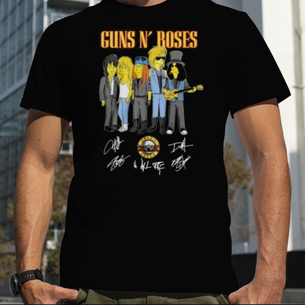 Simpsons Rock Band Guns N’ Roses Signature T Shirt