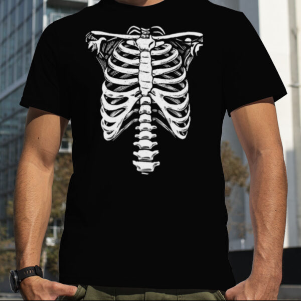 Skeleton Rib Cage Jumbo Print Novelty Halloween shirt