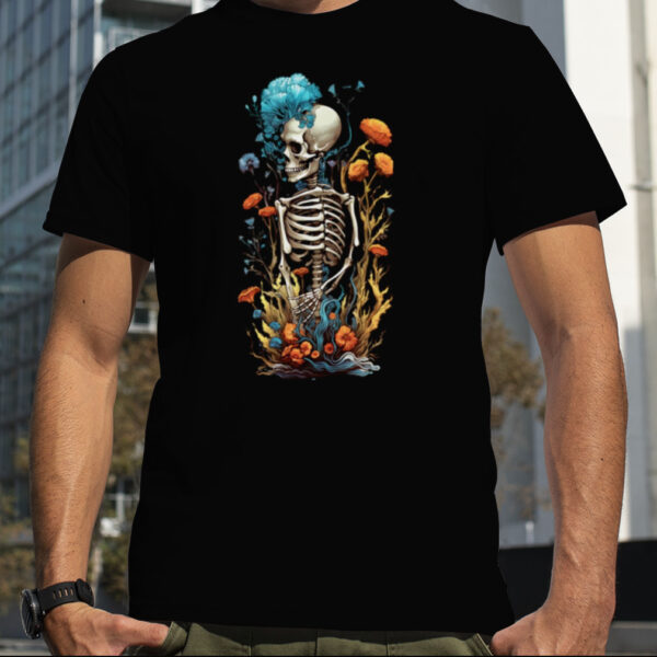 Skeleton With Spring Botanicals Halloween shirt