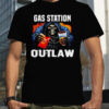 Skeleton gas station outlaw shirt