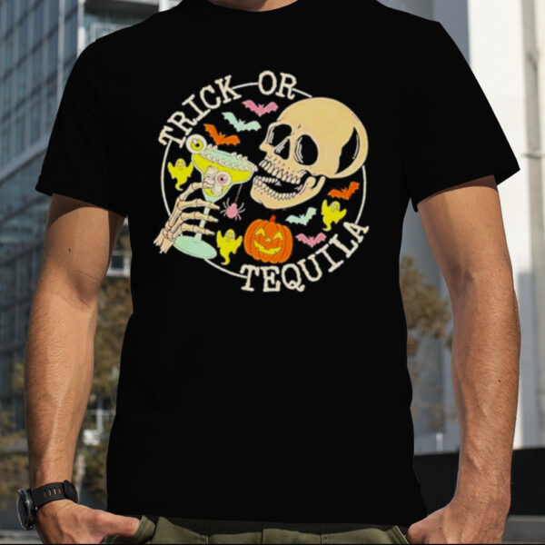 Skull Trick Or Tequila Halloween Shirt