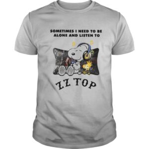 Snoopy and Woodstock Sometimes I Need To Be Alone And Listen To ZZ Top shirt
