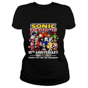 Sonic The Hedgehog 30th Anniversary 1991 2021 Thank You For The Memories T shirt