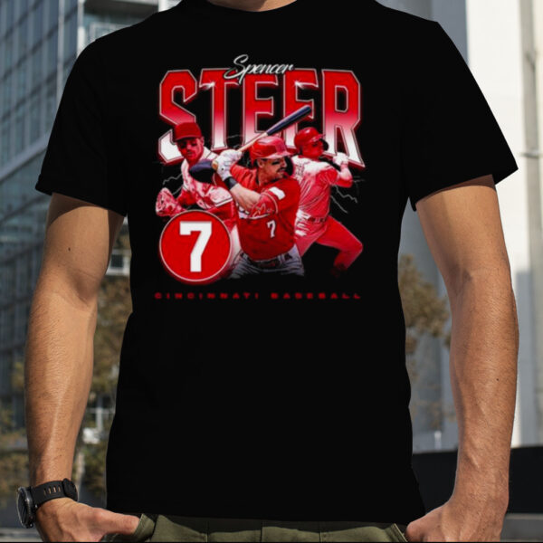 Spencer Steer Cincinnati Baseball Retro 90s shirt