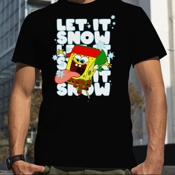 Spongebob Squarepants Christmas Let It Snow Stack Halloween shirt