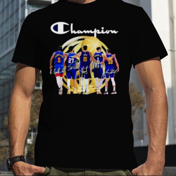 Sport Team Denver Nuggets Champions NBA Finals signatures shirt