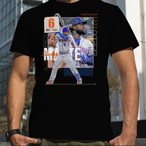 Starling Marte Baseball Paper Mets 6 Right Fielder Shirt