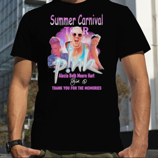 Summer Carnival Tour Alecia Beth Moore Hart Thank You For The Memories T Shirt