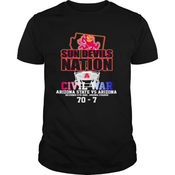 Sun Devils Nation Civil War Arizona State Vs Arizona 70 7 shirt