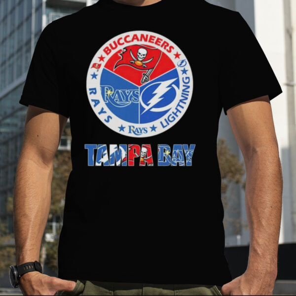 Tampa Bay Rays Buccaneers Lightning Rays logo shirt