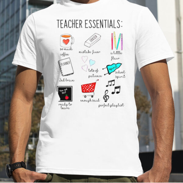 Teacher essentials so much coffee mistake fixer shirt