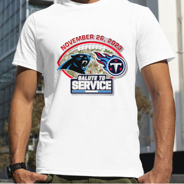 Tennessee Titans vs. Carolina Panthers gameday November 26 2023 Salute to service