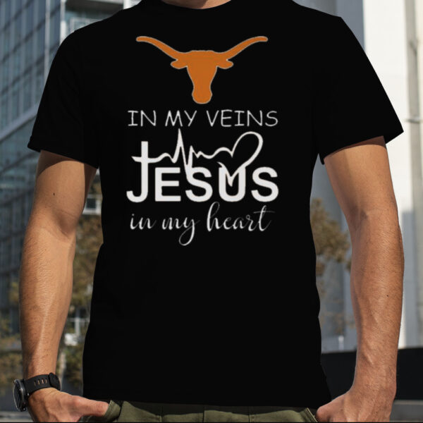 Texas Longhorns Logo 2023 In My Veins Jesus In My Heart shirt