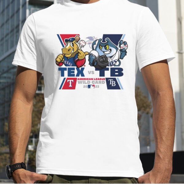 Texas Rangers vs Tampa Bay Rays Mascot American League Wild Card 2023 T Shirt