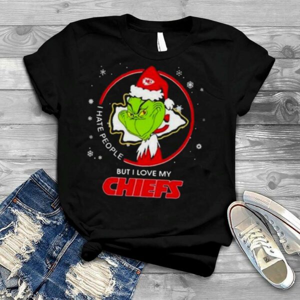 The Grinch I Hate People But I Love My Kansas City Chiefs Christmas 2022 shirt