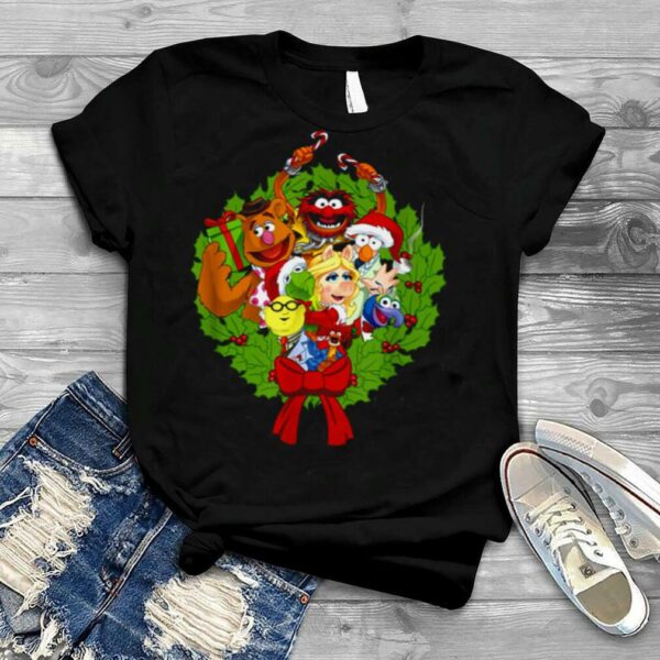 The Muppets Muppet Group Wreath Kid Christmas shirt