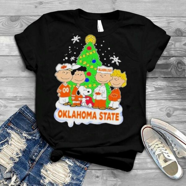 The Peanuts Characters Oklahoma State University Christmas 2023 Shirt