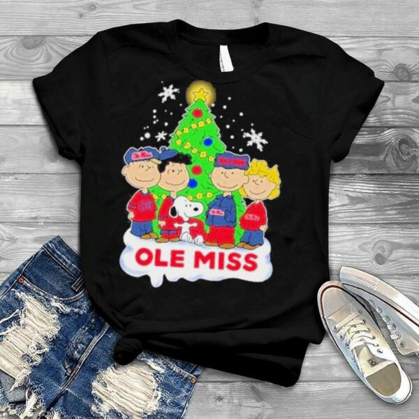 The Peanuts Characters Ole Miss Christmas 2023 Shirt