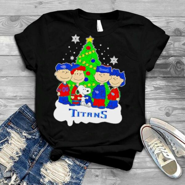 The Peanuts Characters Tennessee Titans Christmas 2023 Shirt