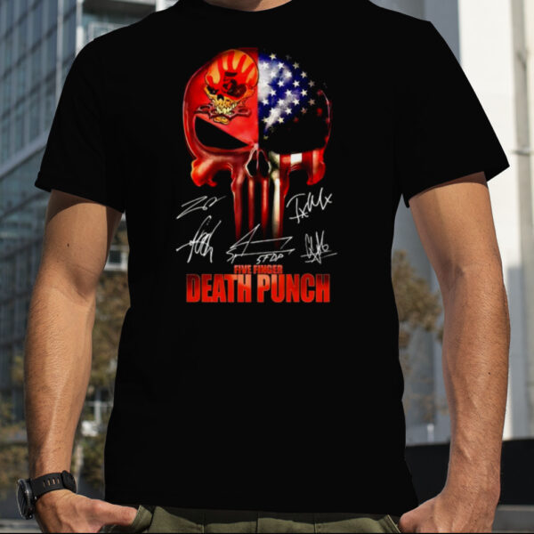 The Punisher Skull Five Finger Death Punch Signatures ShirtFangamer Sle