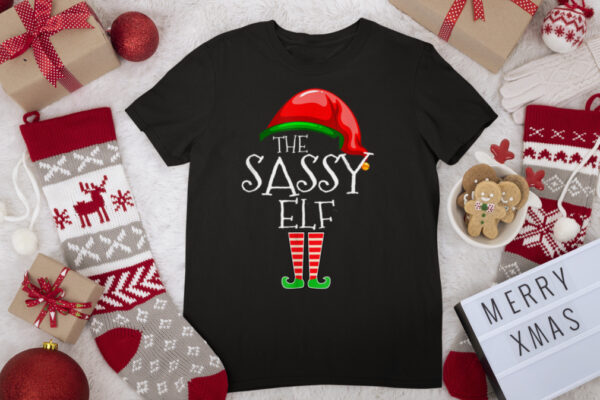The Sassy Elf Family Matching Group Christmas T Shirt