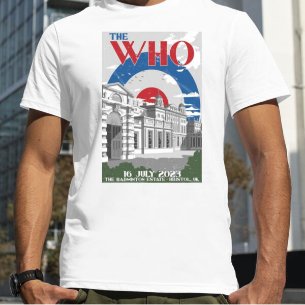 The Who July 16 2023 Bristol UK Event Poster Shirt